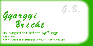 gyorgyi bricht business card